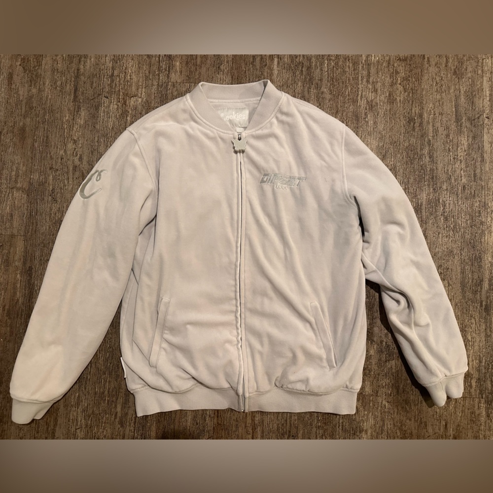Cookies INTL x Dipset USA Collab Grey Velour Bomber Jacket